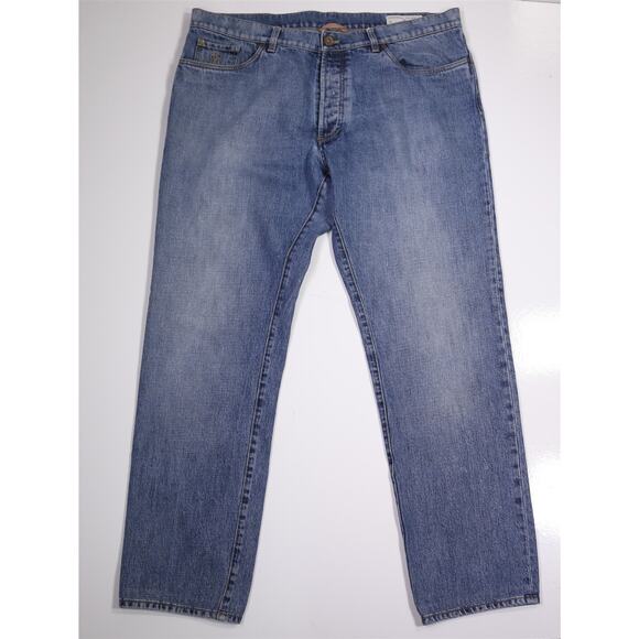 Brunello Cucinelli Mens Light Wash Relaxed Fit Jeans Eu 58 - 40x32 - Picture 2 of 7